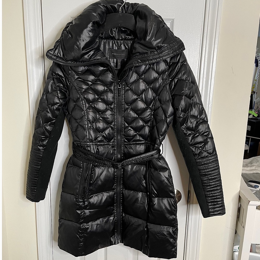 BCBG MAX AZRIA Black Down Puffer Coat